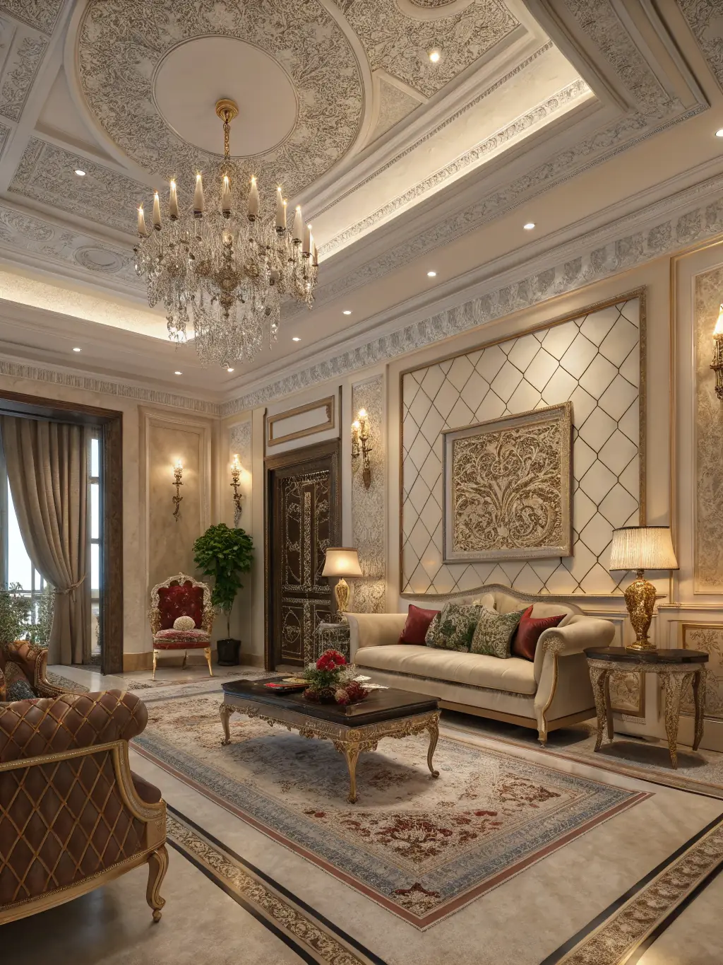 An image showcasing meticulous attention to detail in a luxury villa, such as perfectly arranged flowers, high-end linens, and curated decor.